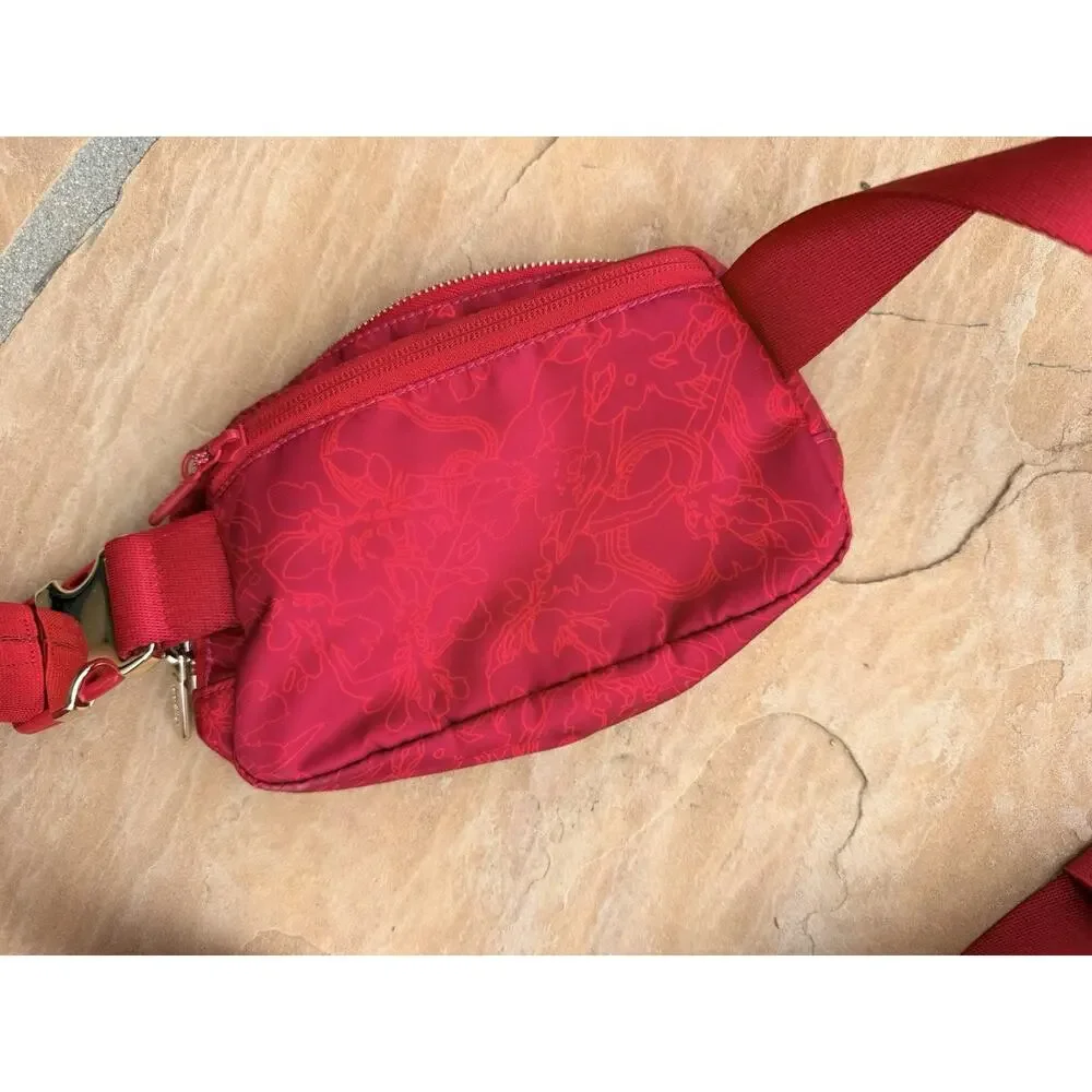 LULULEMON Everywhere Belt Bag Lunar New Year DKRD Dark Red Gold Hardware